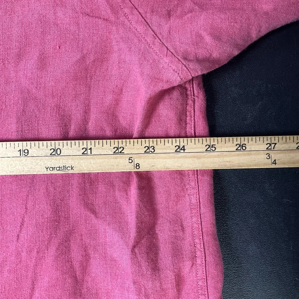 Banana Republic Shirt Mens XL Pink 100% Linen Standard Fit Coastal Minimalist XL
